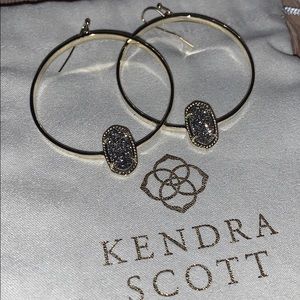 Gold Elora Earring With Platinum Druzy✨